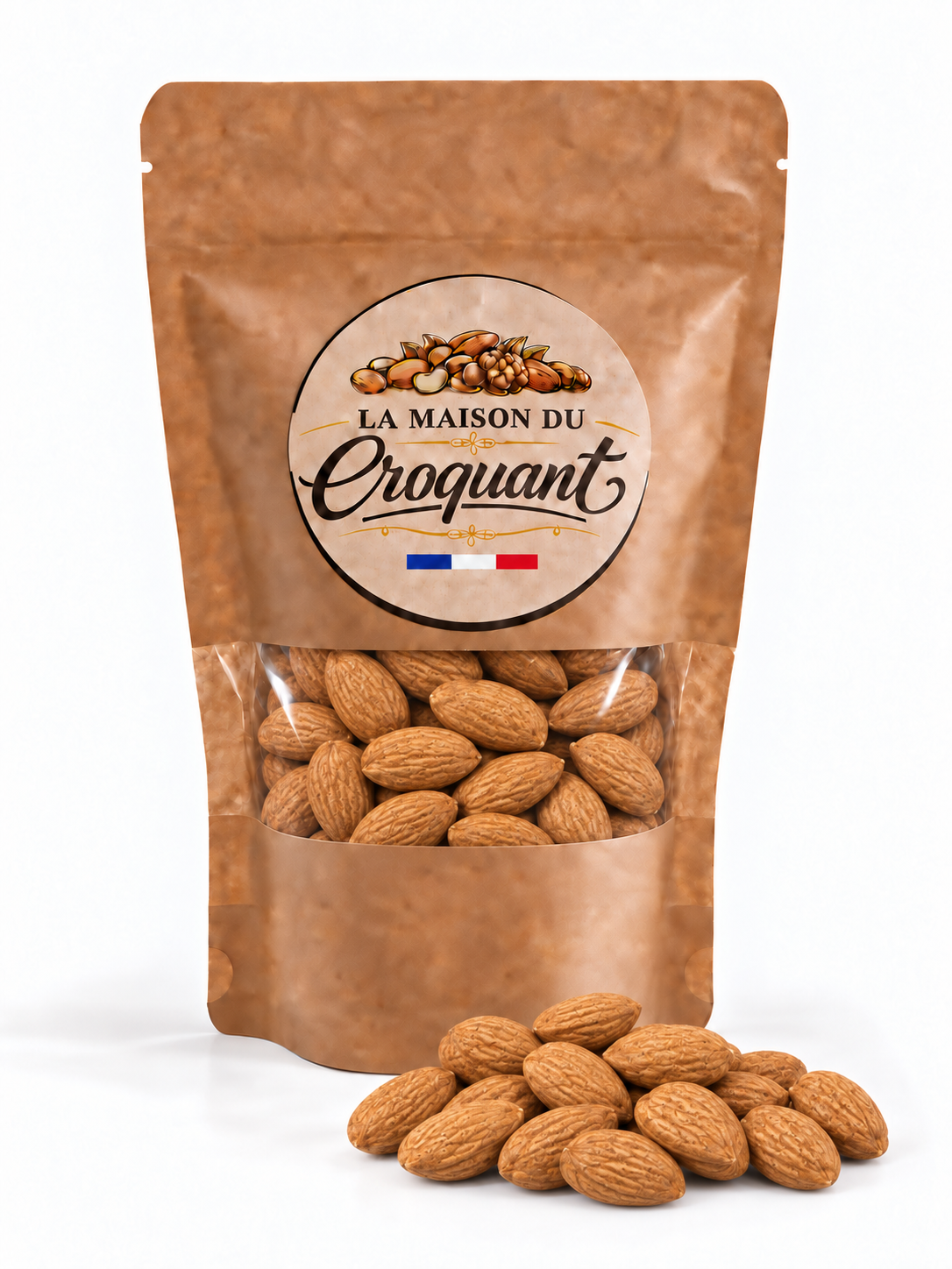Amandes Décortiquées sachet kraft Amandes Décortiquées – Image 1